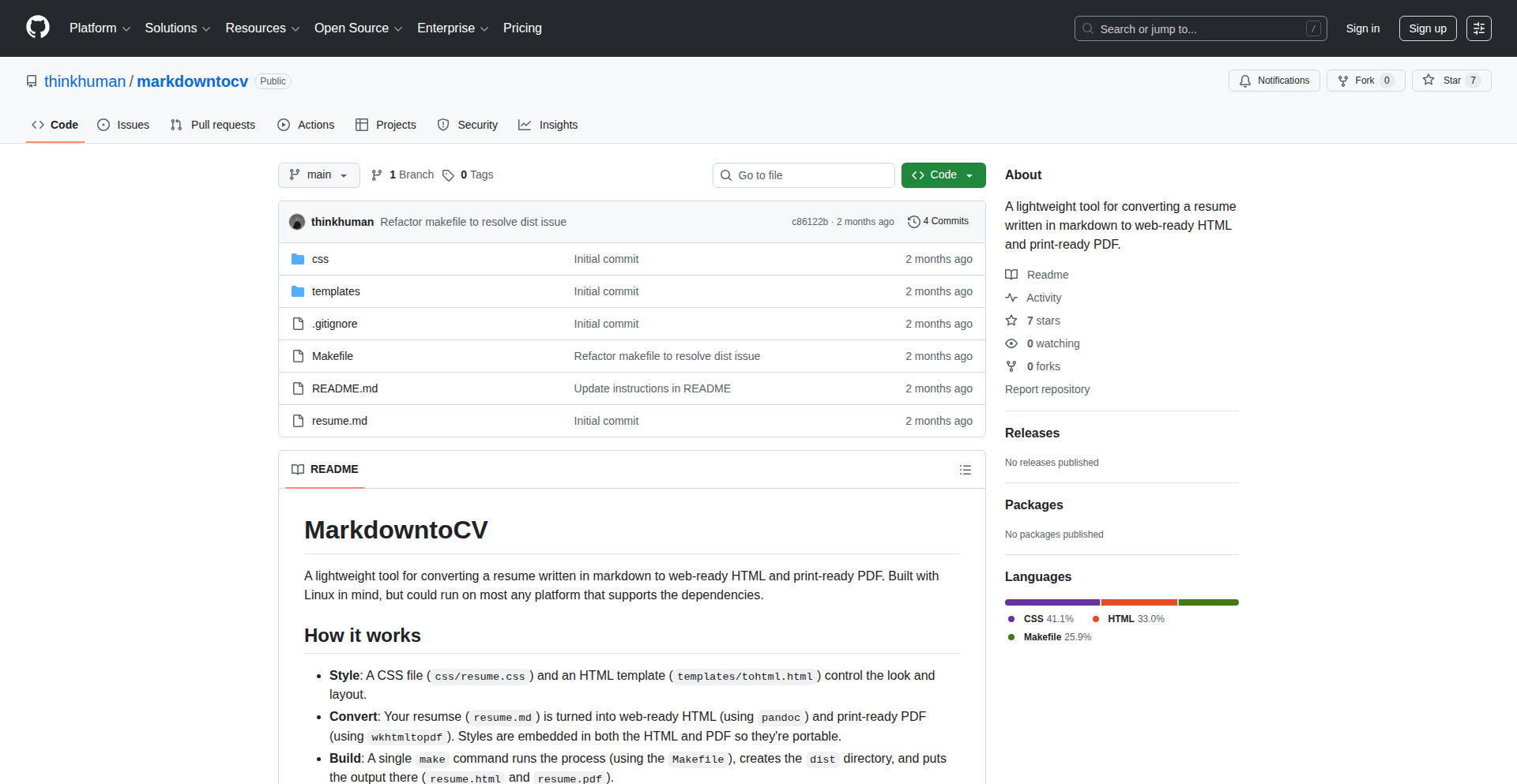 MarkdowntoCV: Markdown转简历神器