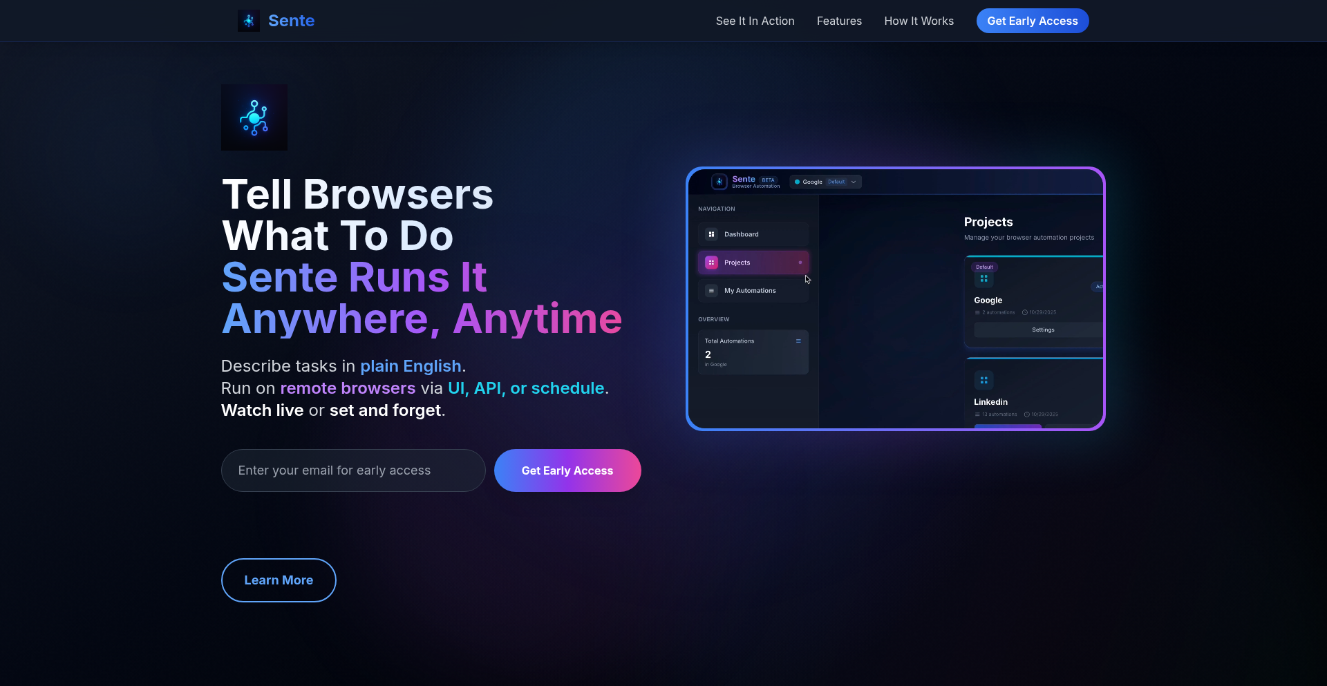 Sente 遥控浏览器智能代理
