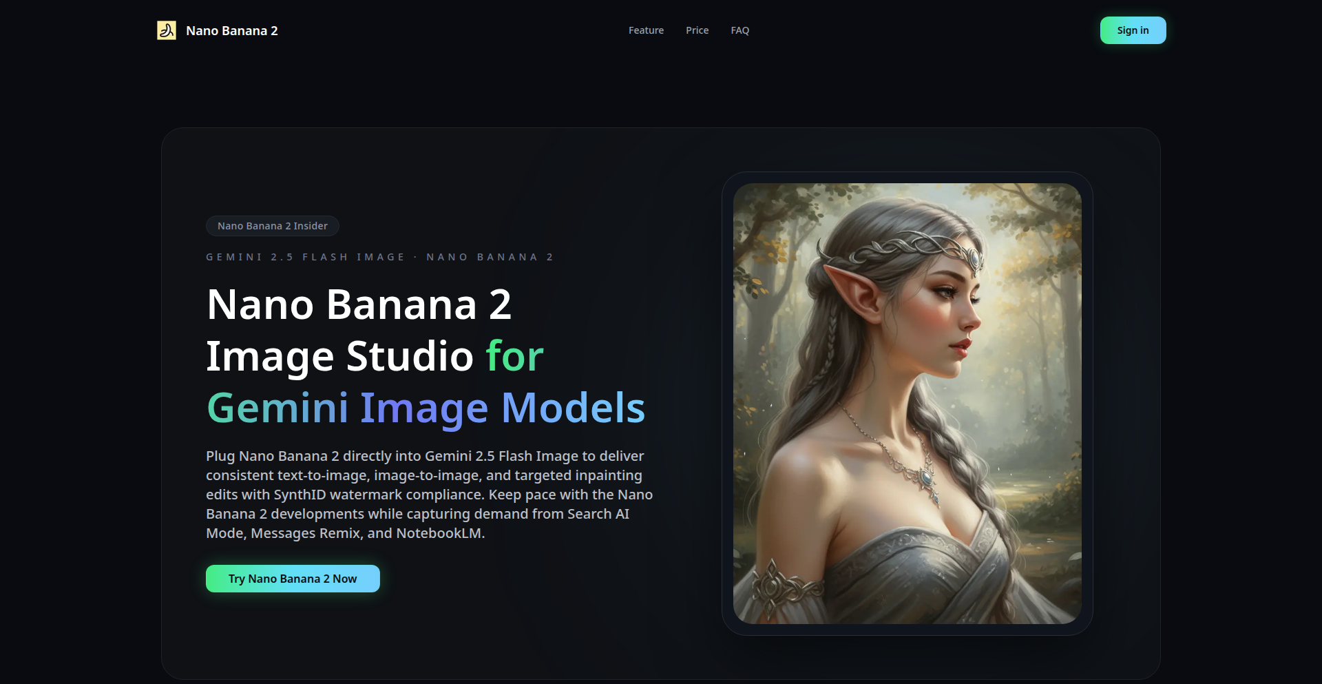 Nano Banana 2:Gemini驱动的AI图像生成SaaS