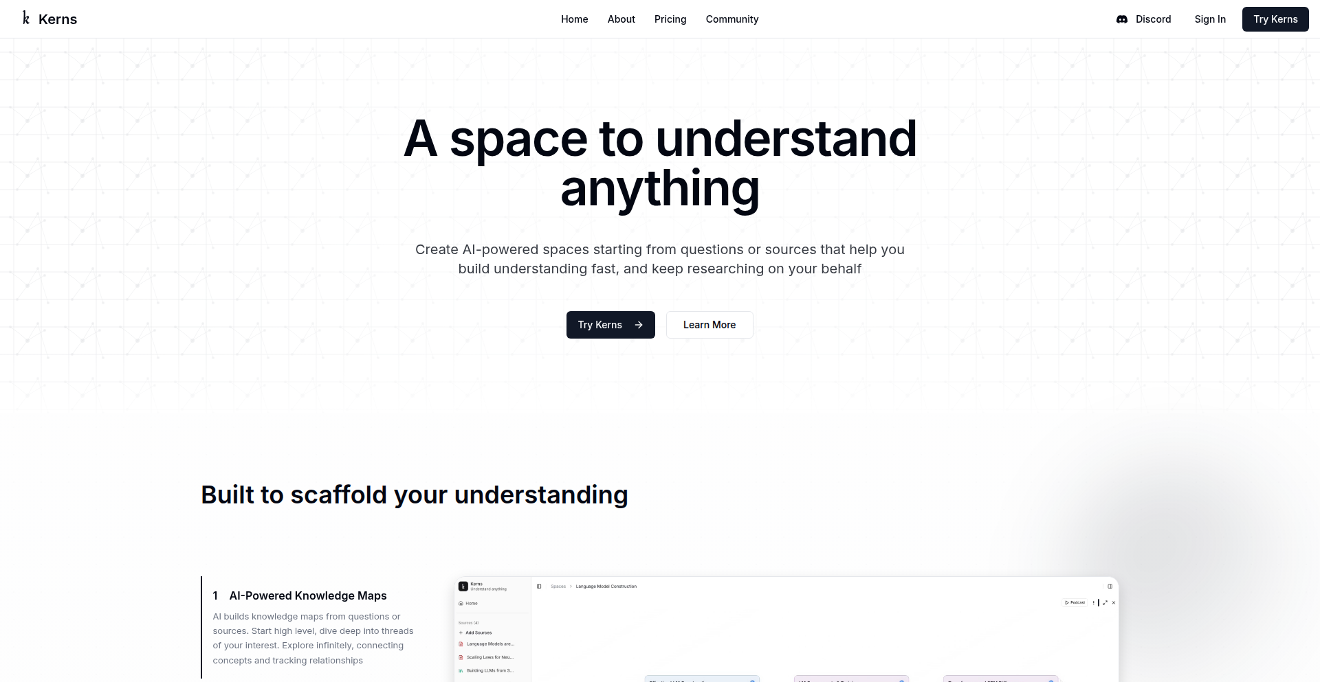 Kerns - 知識探索のためのAI統合環境