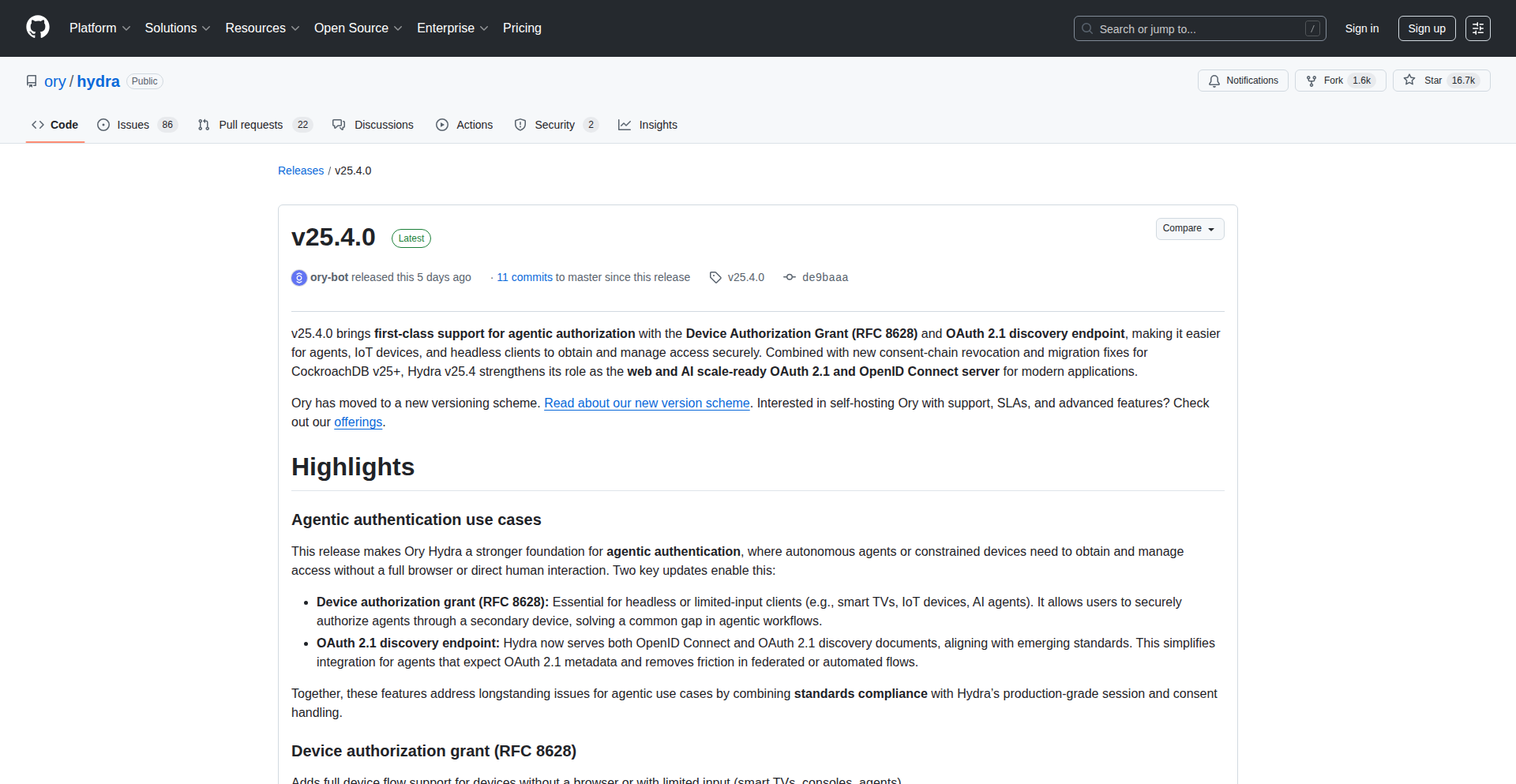 Hydra OAuth2.1/Device Auth