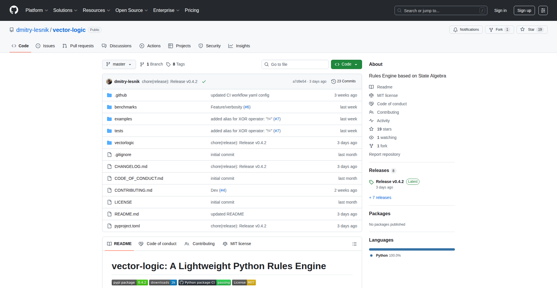 Vector-Logic：从零构建的轻量级规则引擎