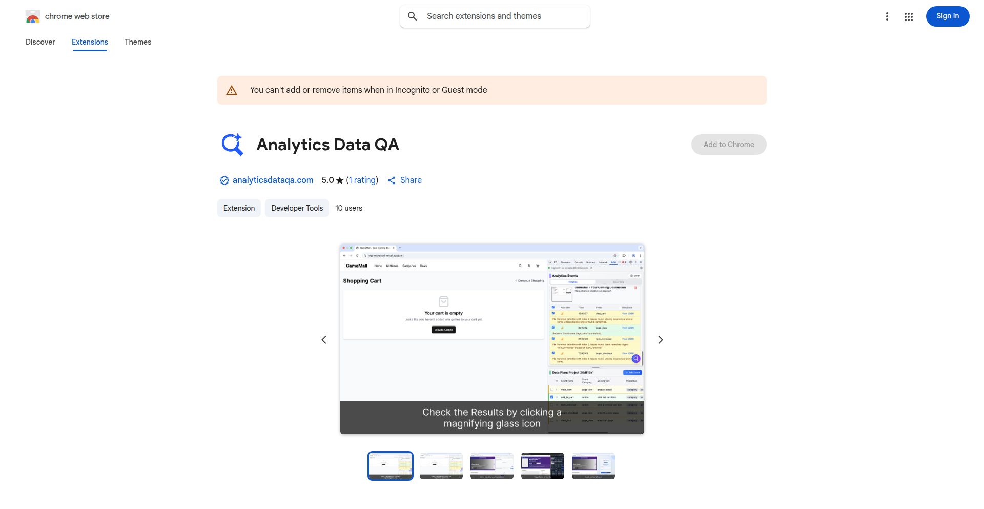 Analytics Data QA: イベント仕様自動検証クローム拡張機能