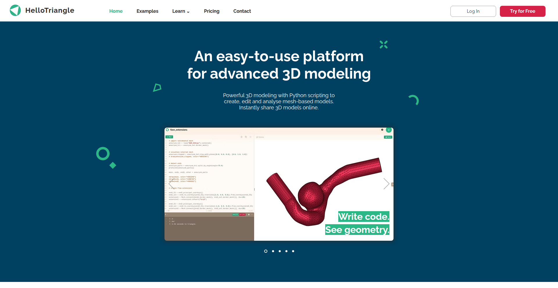 HelloTriangle: Python 3Dクリエイティブスタジオ