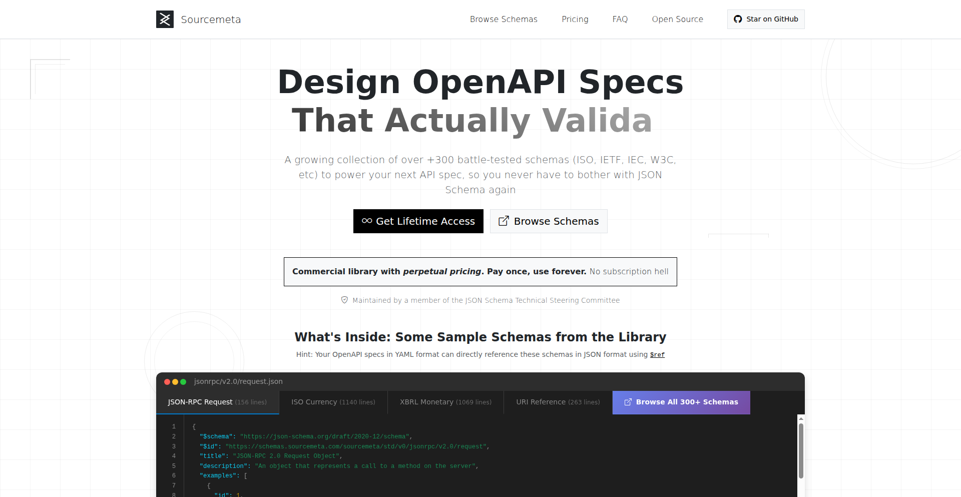 JSON Schema/OpenAPI 商業標準ライブラリ