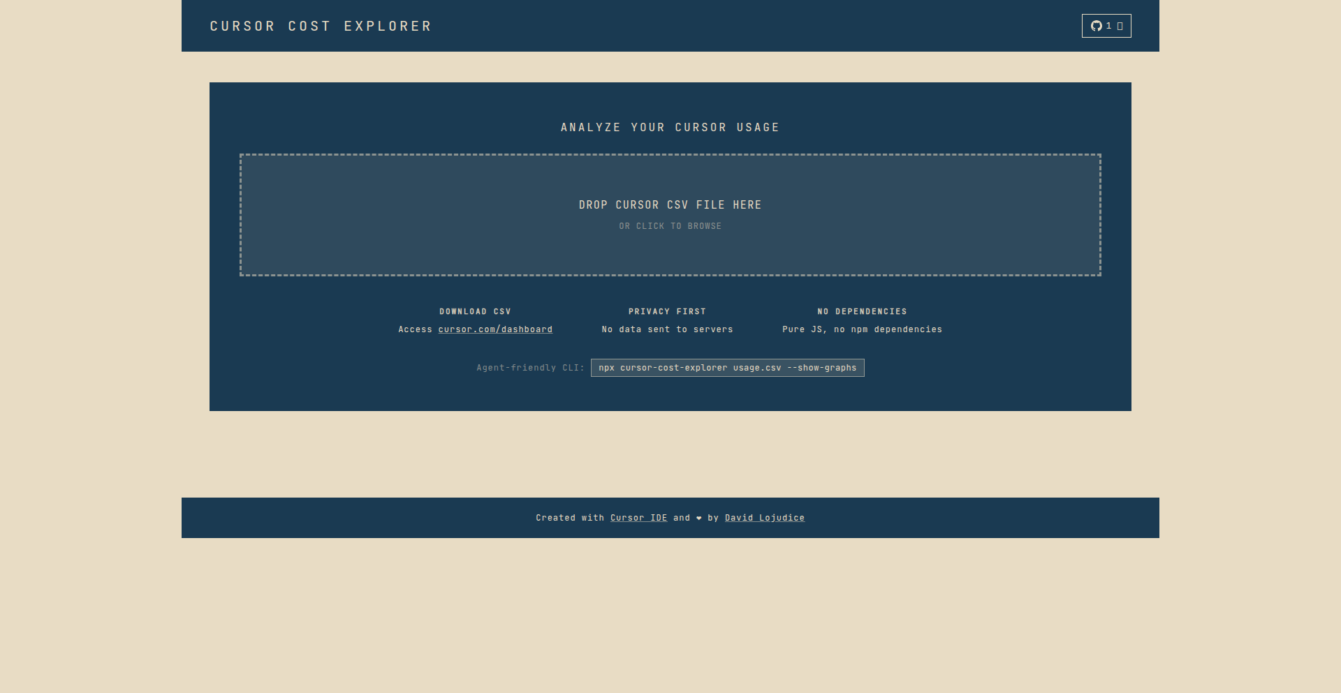 カーソルコストエクスプローラー (Cursor Cost Explorer)
