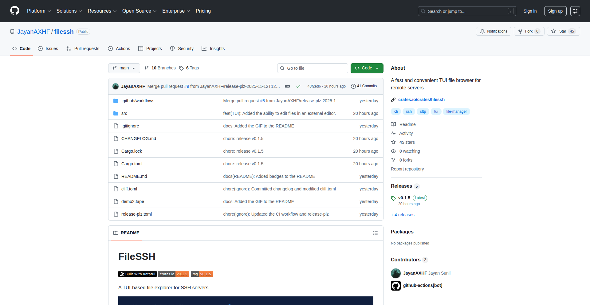 FileSSH: TUIリモートファイルブラウザ