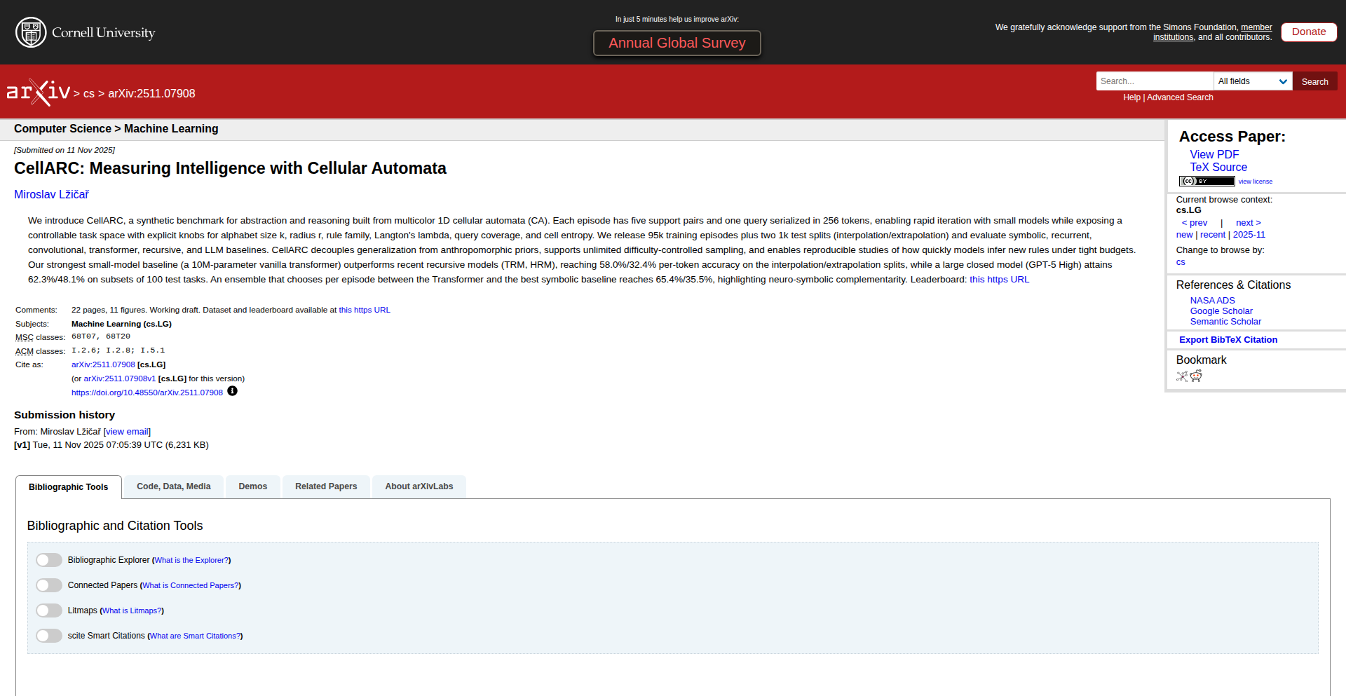 CellARC: 抽象推論のためのセル・オートマトン・ベンチマーク