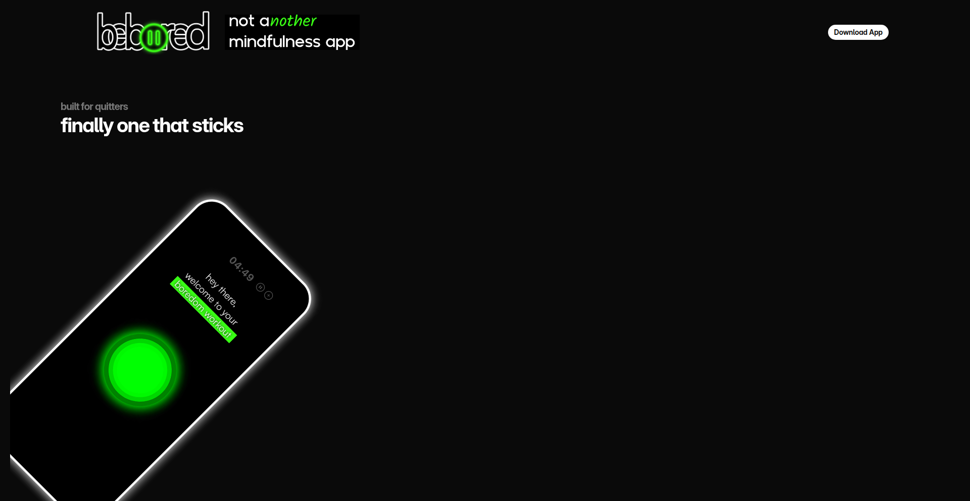 無聊トレーニングアプリ bebored
