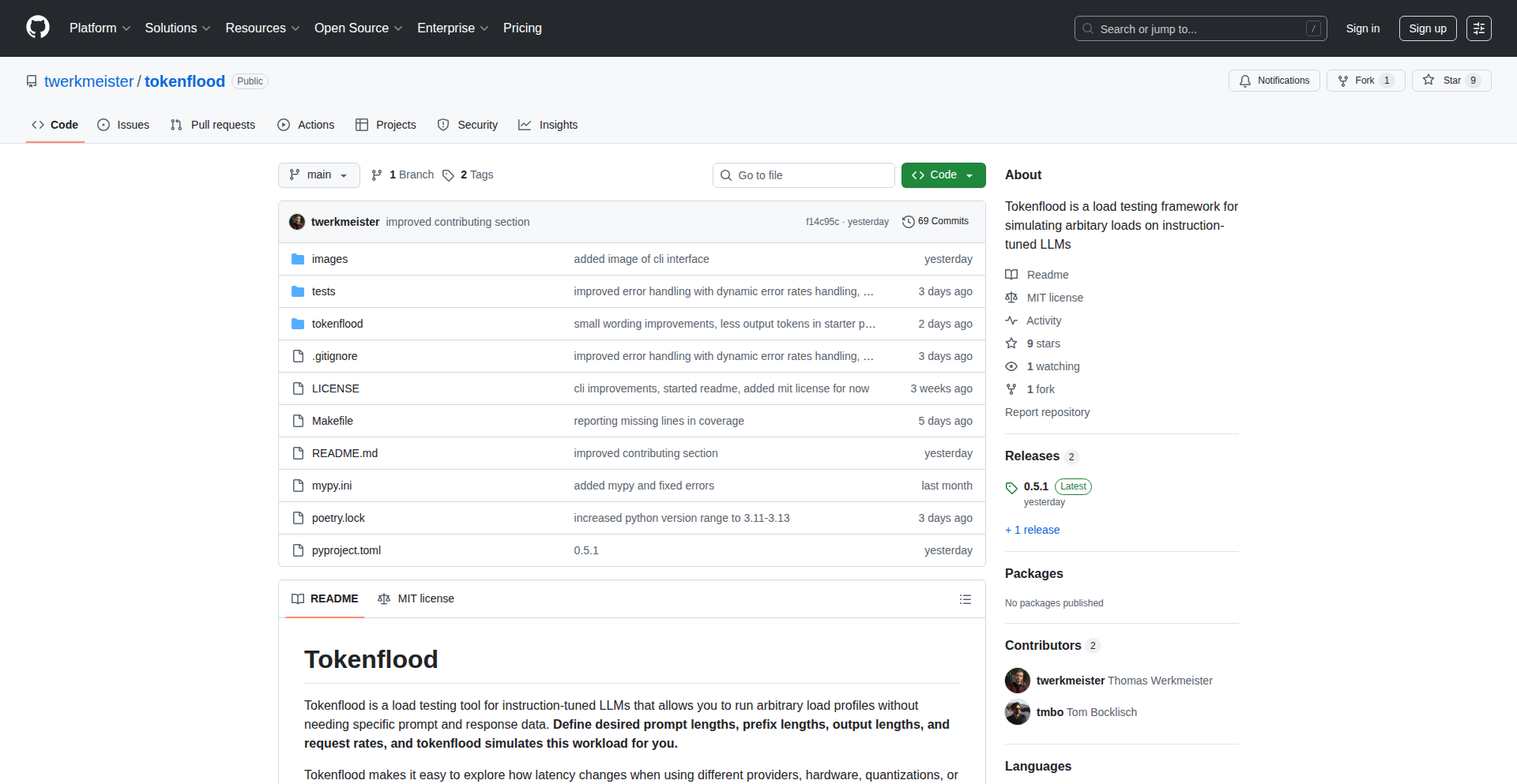 Tokenflood: LLM負荷テストの流線化