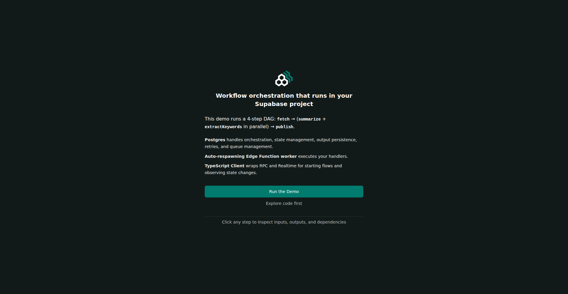 Postgres Workflow Orchestrator (pgflow)