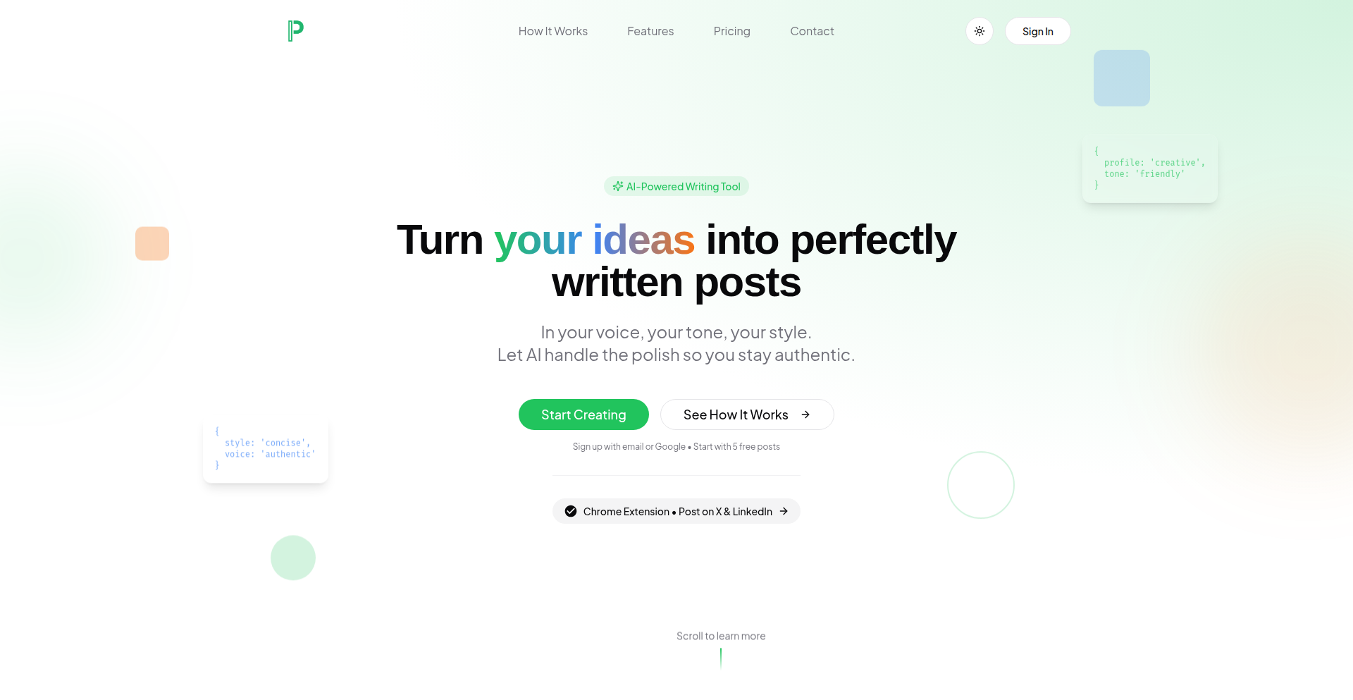 PostIdentity: AIパーソナライゼーションライター