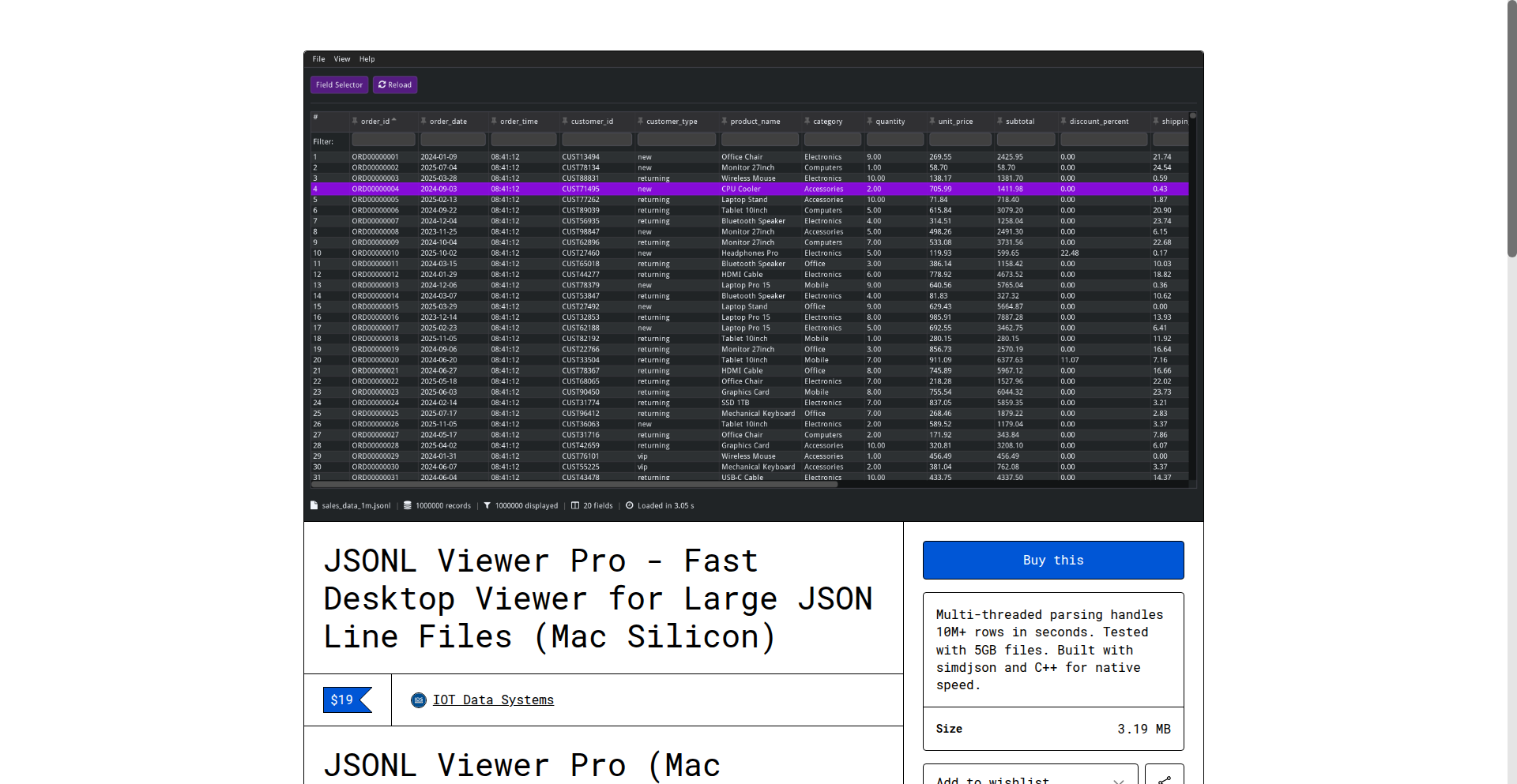 Nested Flattening JSONL Viewer