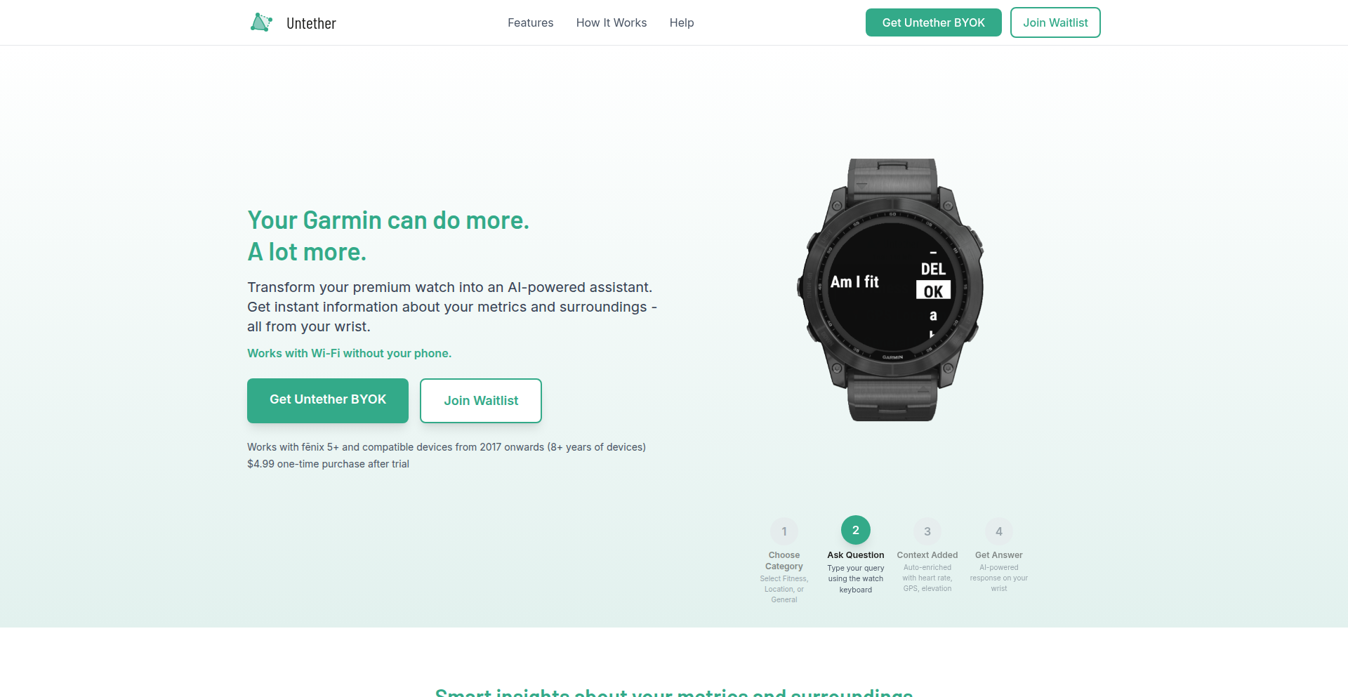 Garmin Watch AI Assistant (Connect IQ)