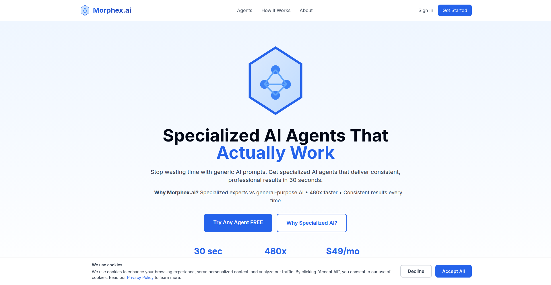 AIエージェントマーケットプレイス「Morphex.ai」