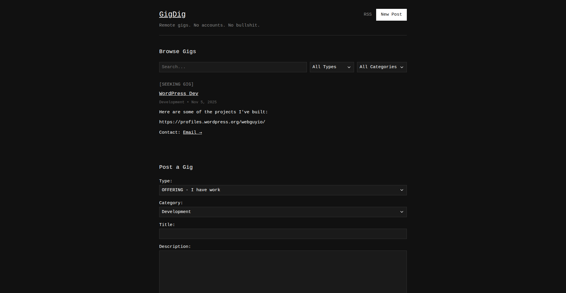 GigDig：ハッカー魂を燃やす、次世代フリーランス・ギグ掲示板