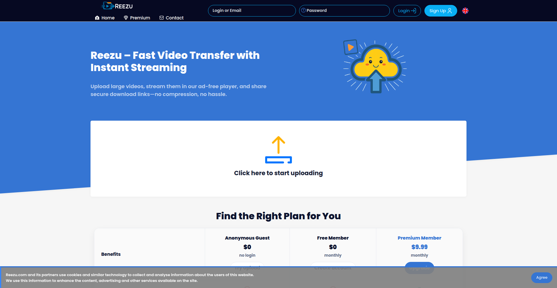 Reezu：瞬時ビデオストリーミング＆フル品質ダウンロード