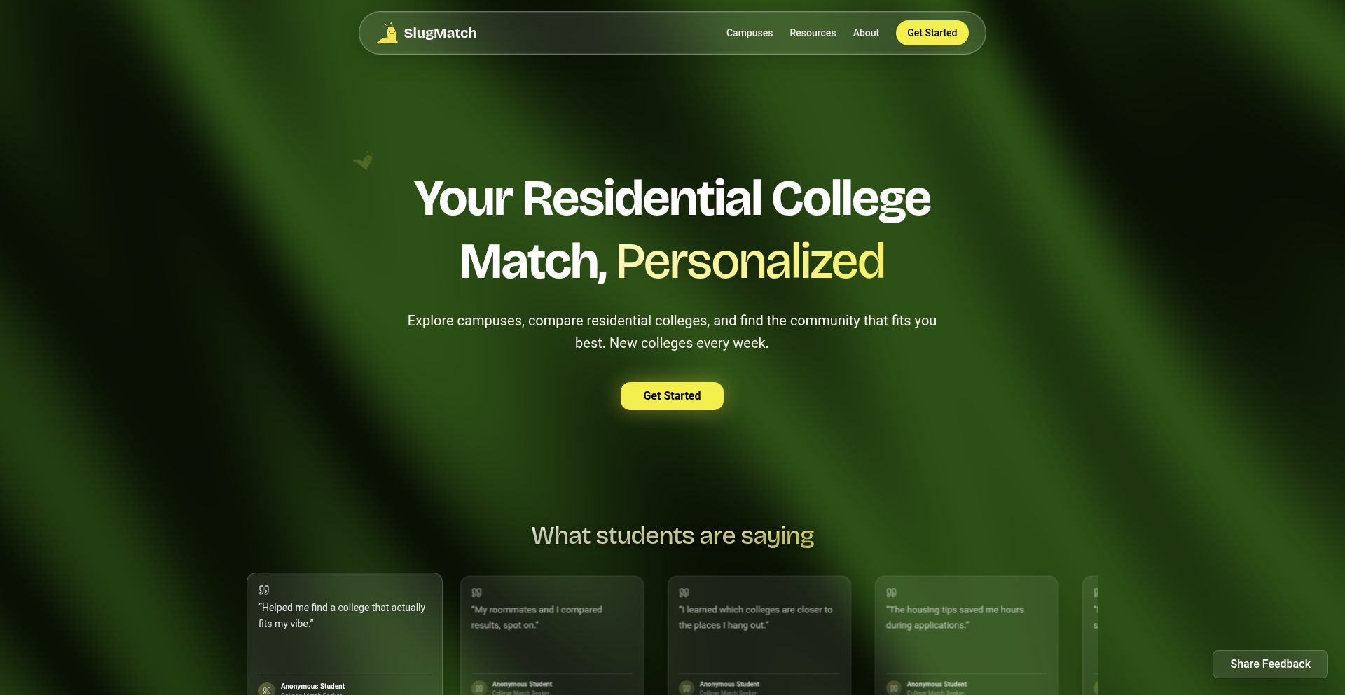 SlugMatch - アルゴリズムによる理想の寮発見