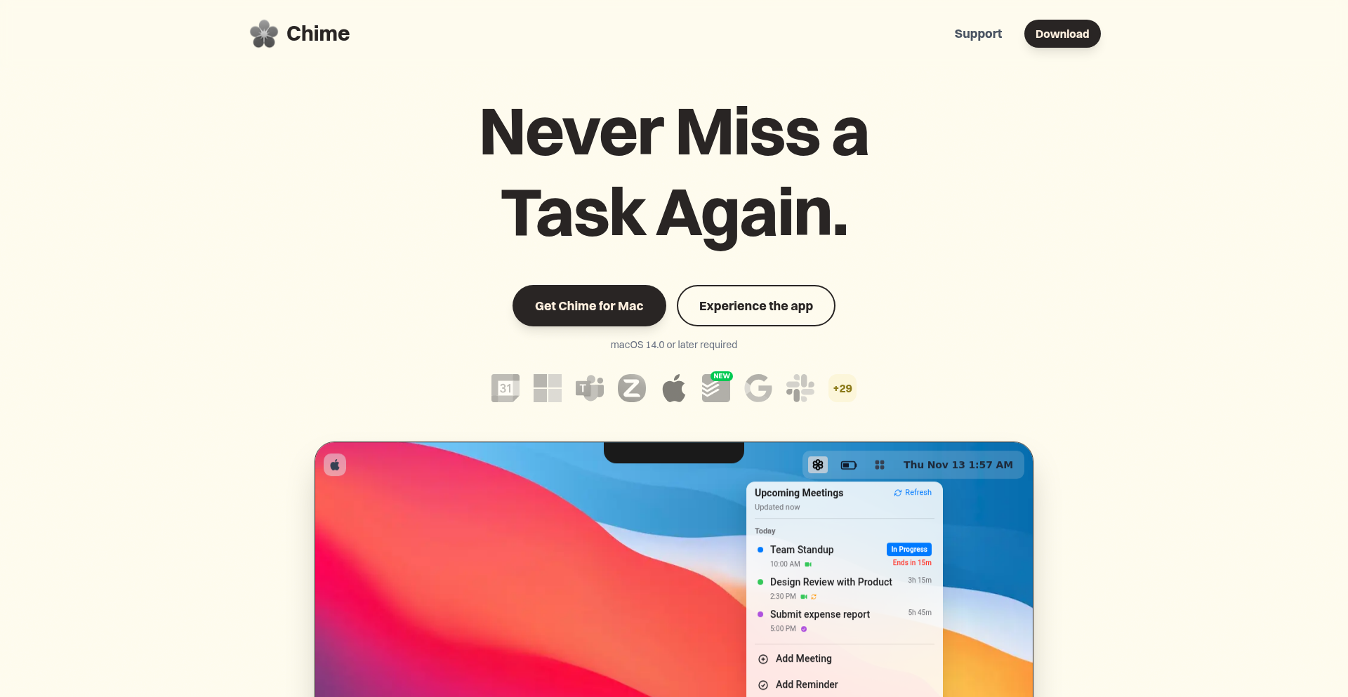 Chime: 終日注意喚起システム