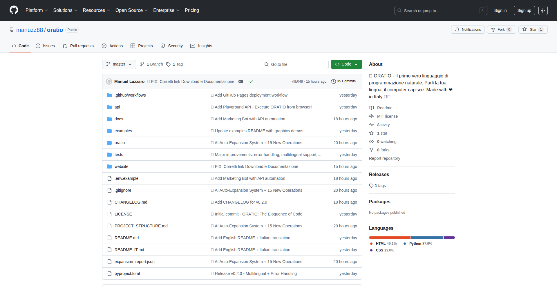 Oratio: AI-Powered Self-Expanding Natural Language Programming