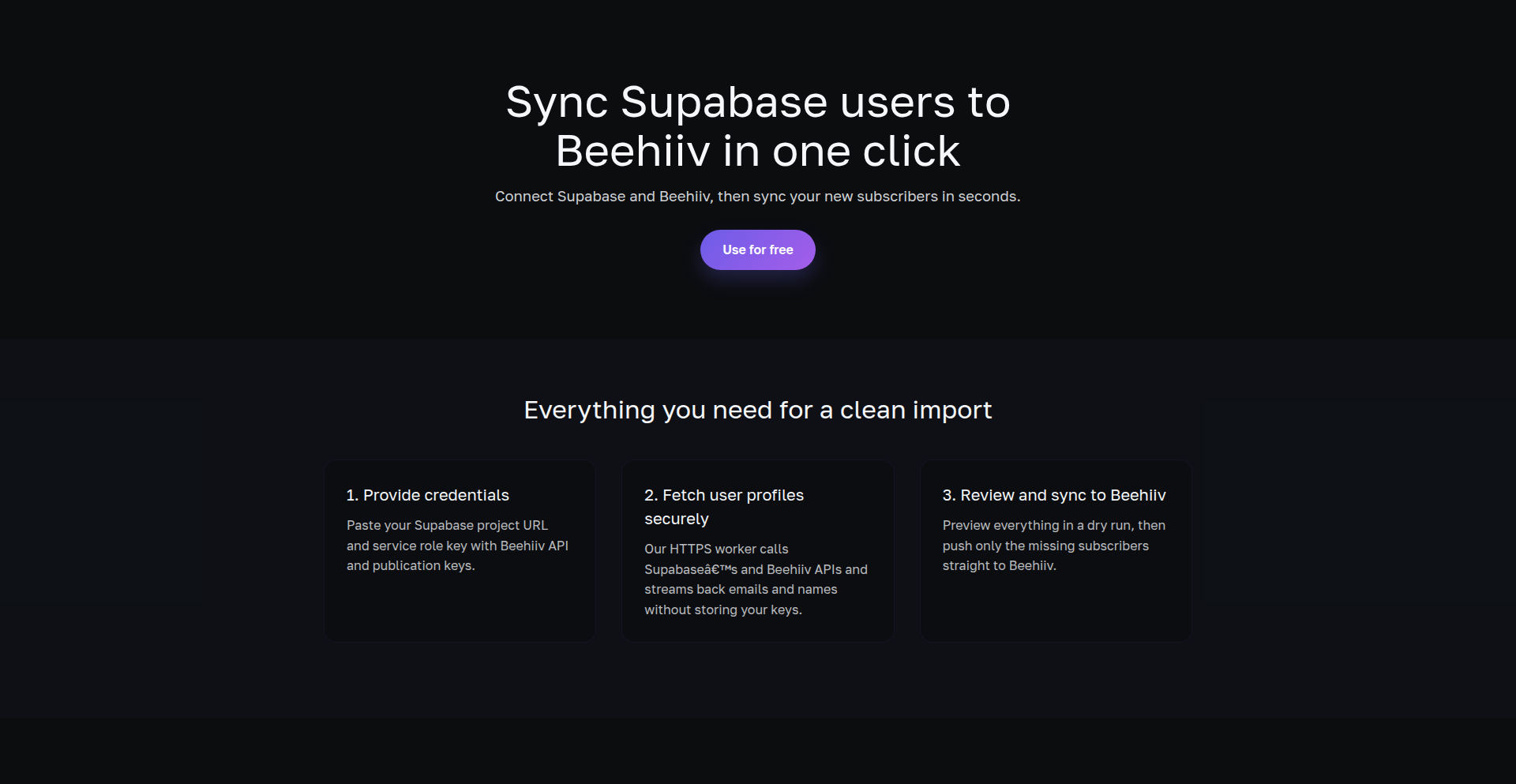 Supabase-to-Beehiiv Sync Maestro