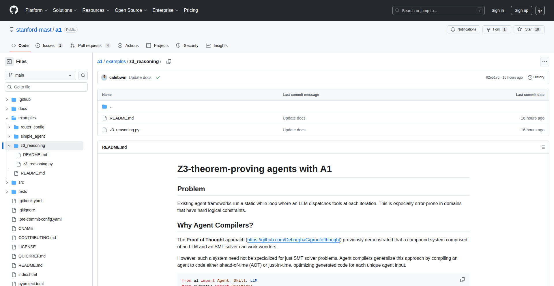 Z3 Agent-to-Code JIT Compiler