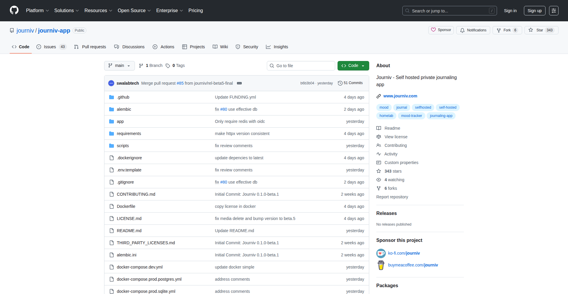 Journiv:あなたの思考と記憶を所有するセルフホスト型プライバシー重視ジャーナリング