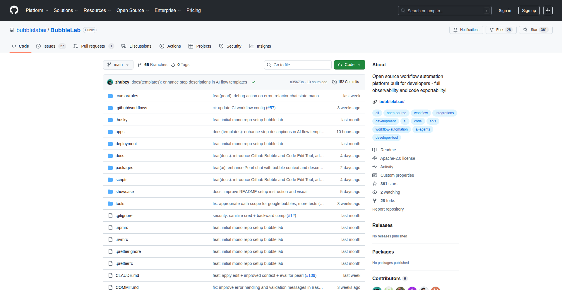 バブルラボ:コード駆動型エージェントワークフロープラットフォーム