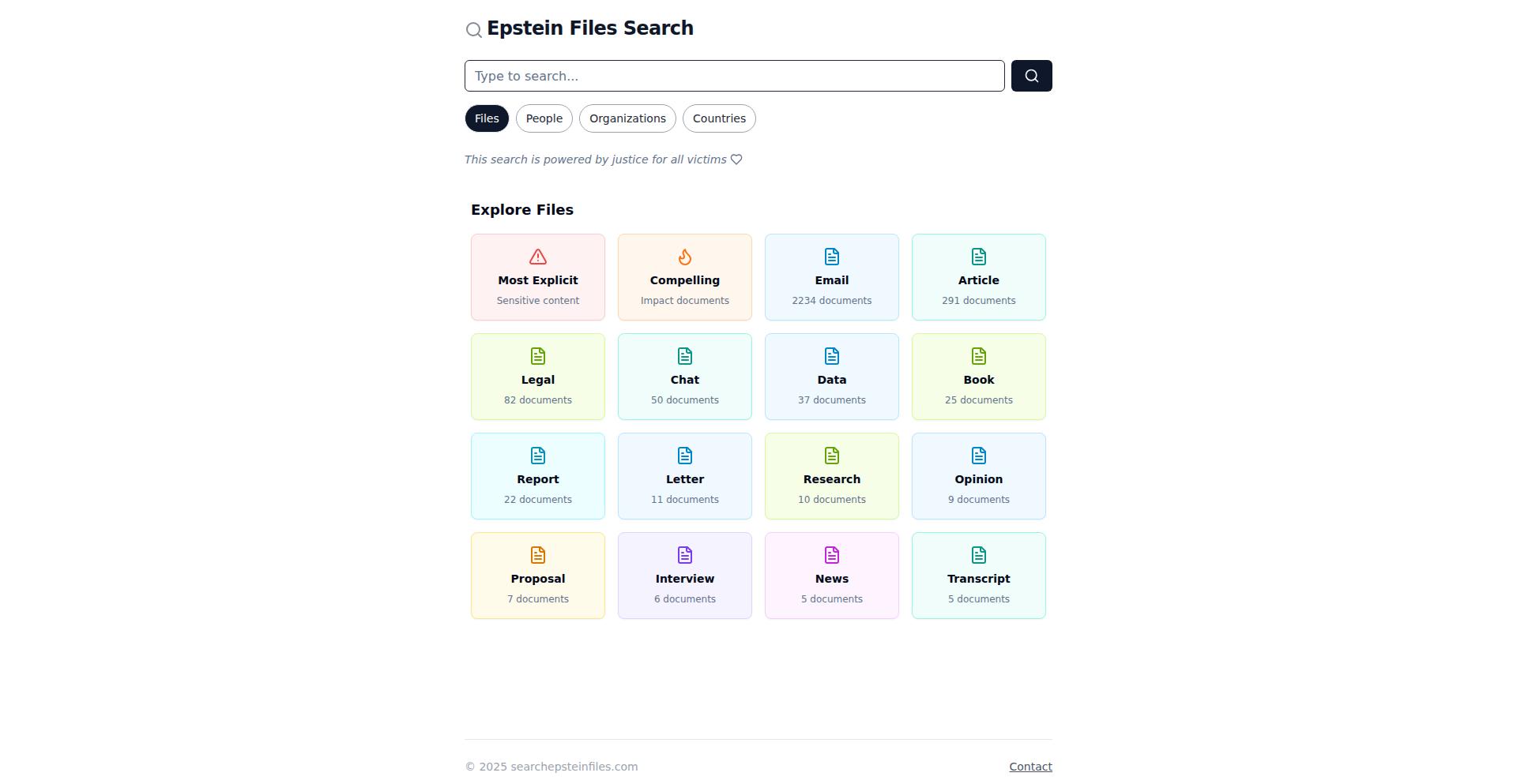 エプスタイン事件ファイル整理・検索システム