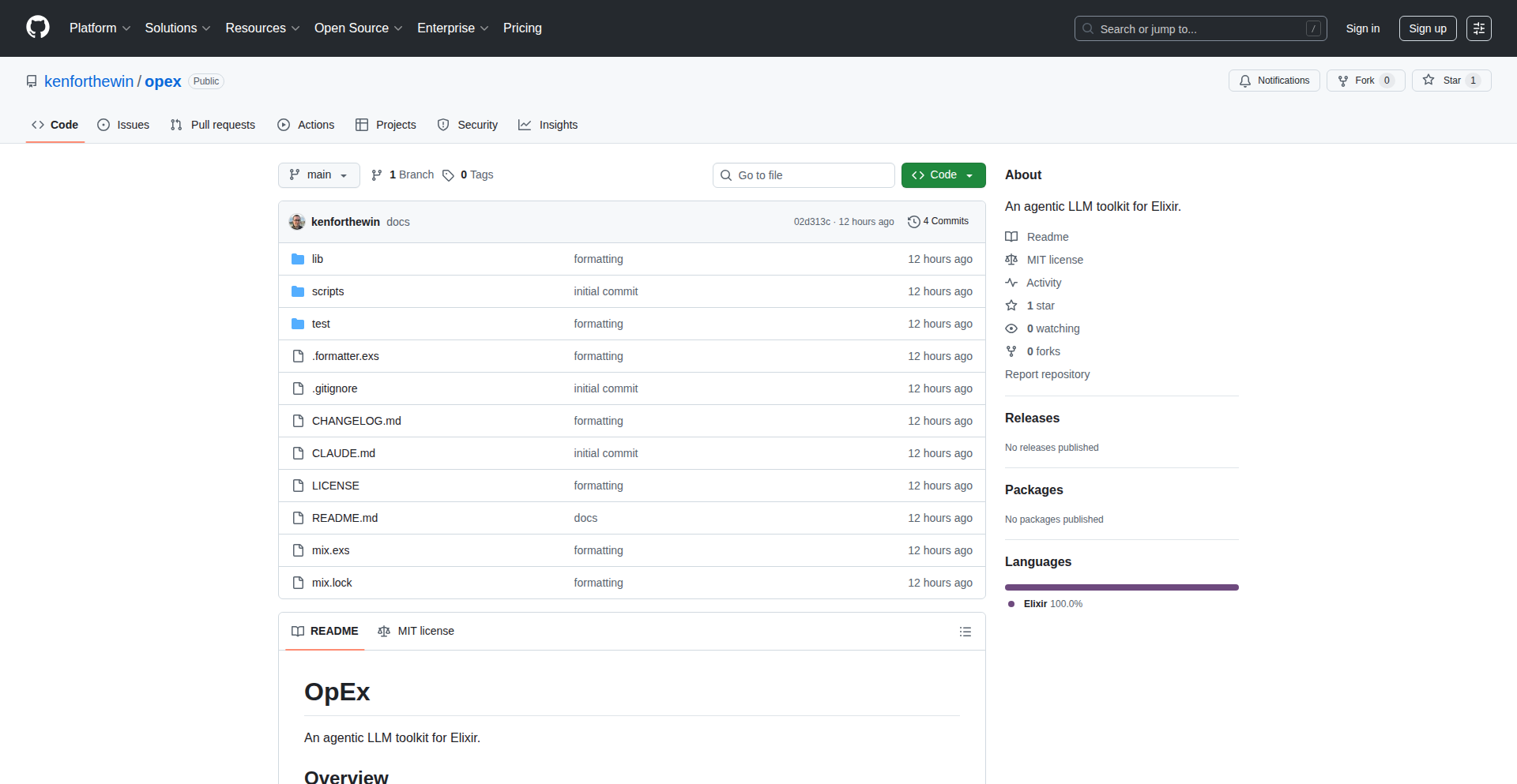 OpEx: Elixirのためのエージェント型LLMツールキット