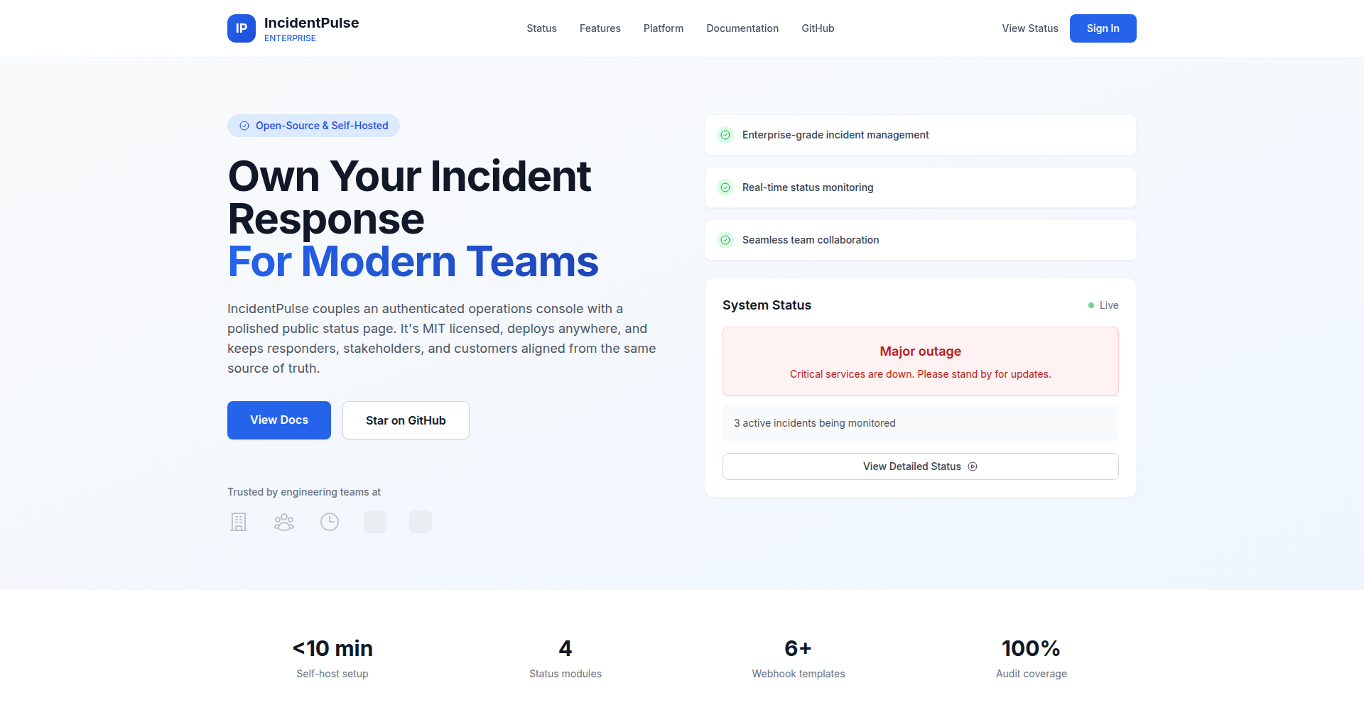 IncidentPulse:实时事件响应与通知中心