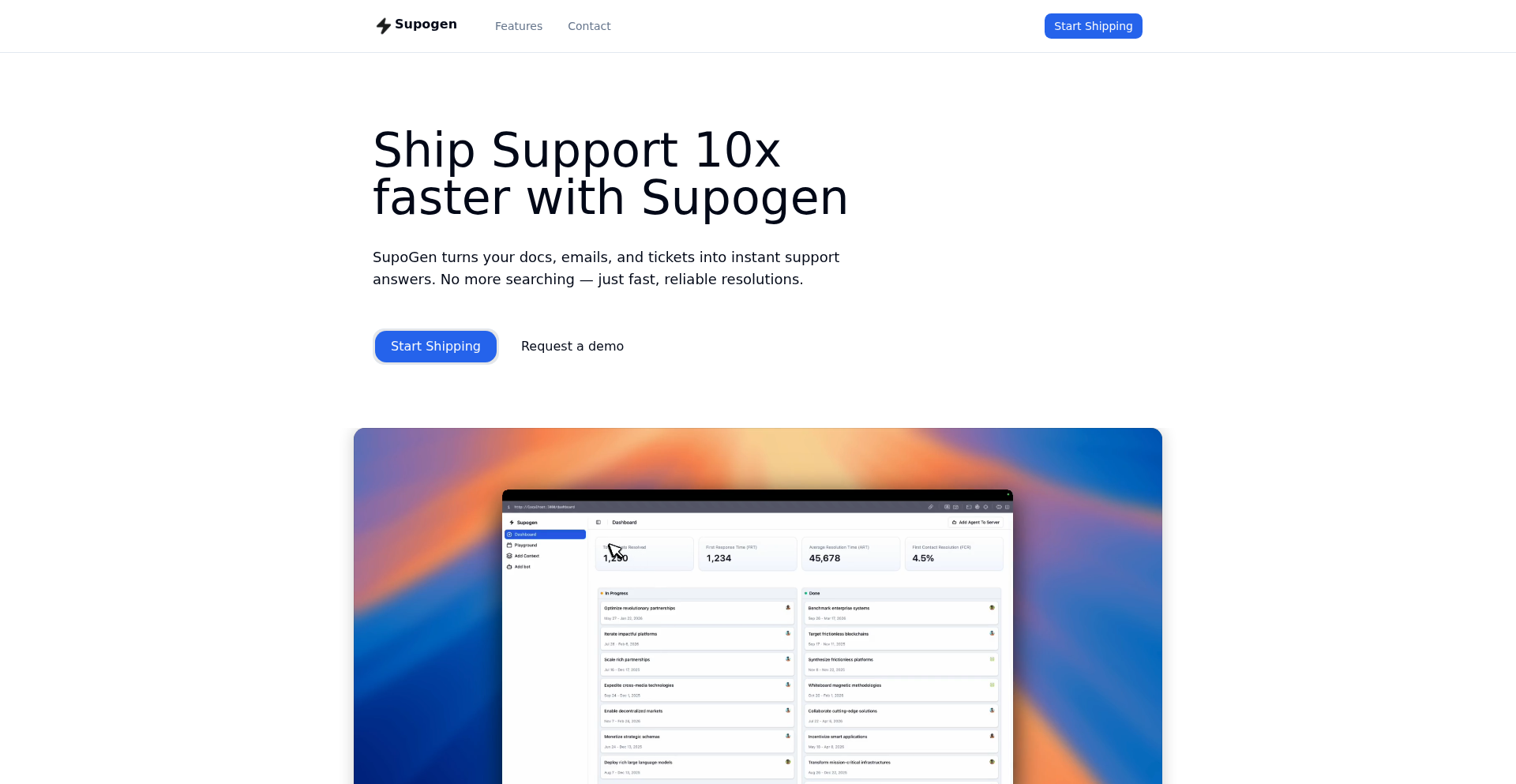 Supogen: 技术团队的智能客服助手
