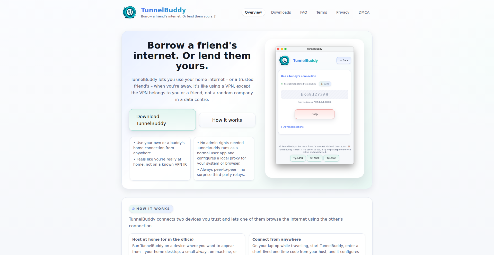 WebRTC 隧道代理助手