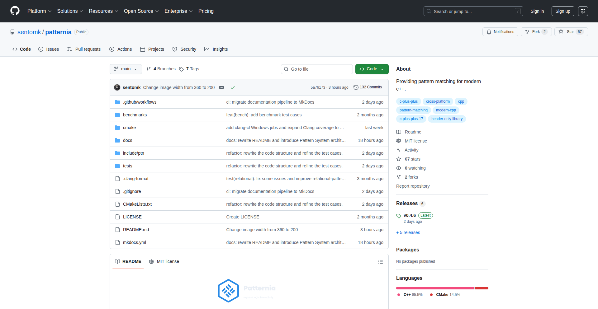Patternia：C++ 声明式模式匹配 DSL