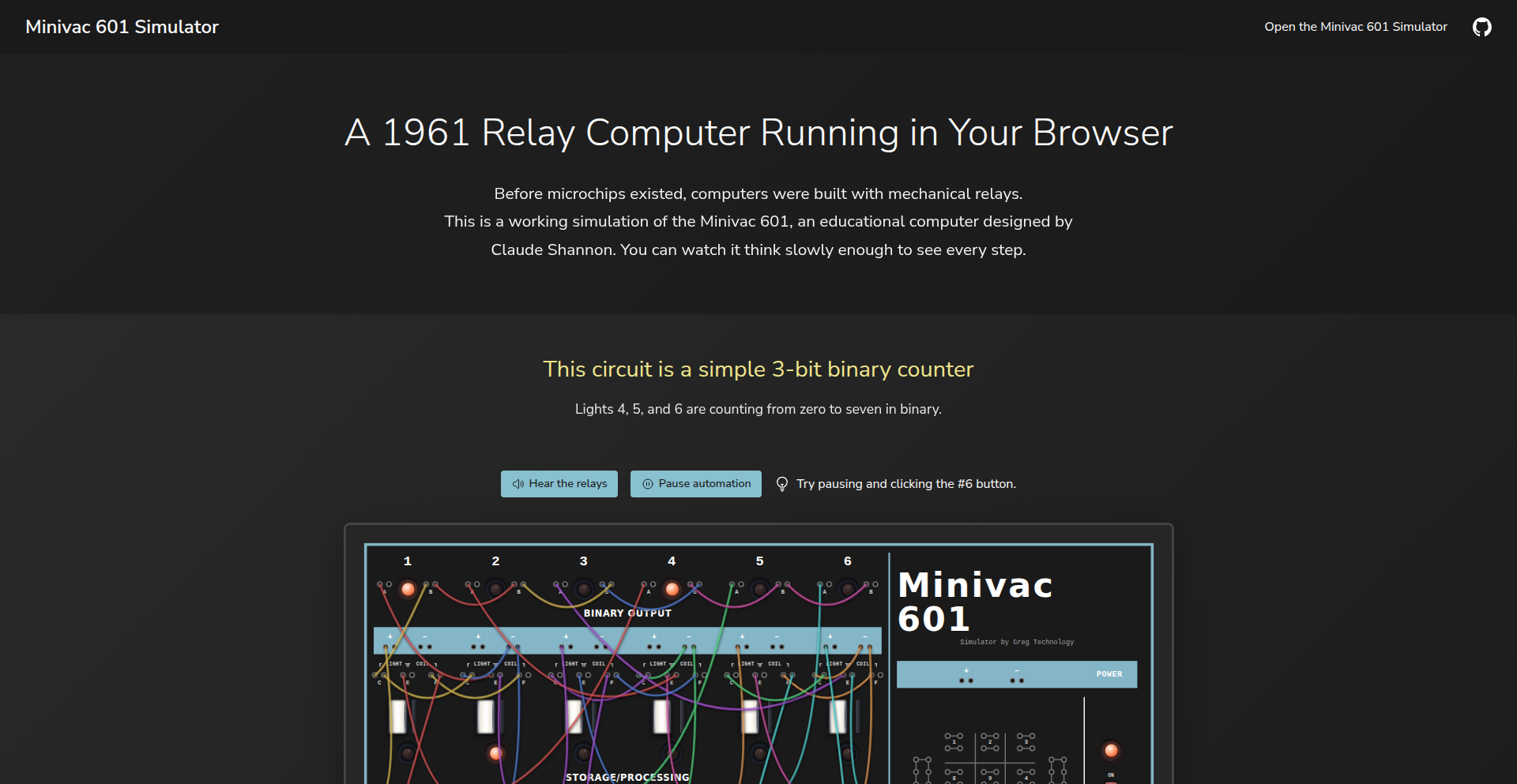 Minivac 601 模拟器：老派计算的现代回响