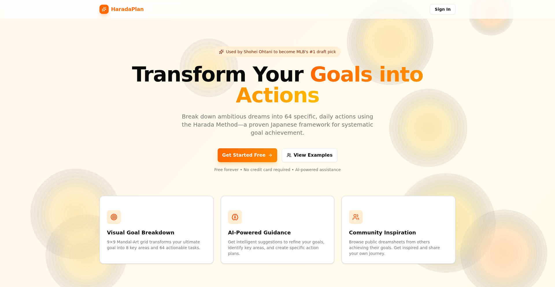 AI驱动目标拆解规划器 - Harada Planner