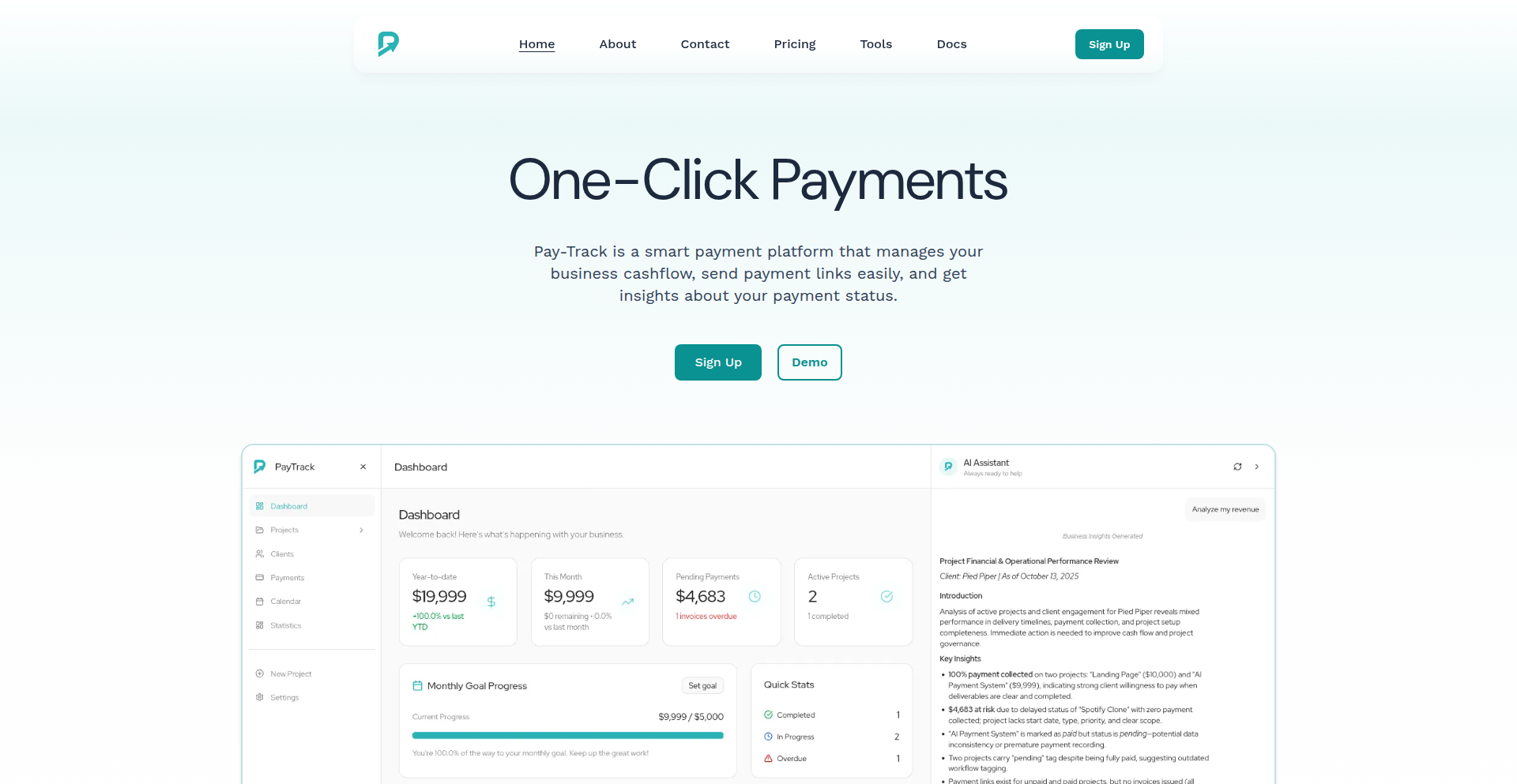 PayTrack: AI赋能的一键支付链接与现金流预测