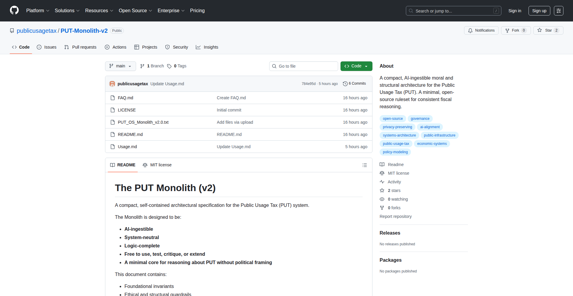 PUT Monolith - AI思维基石