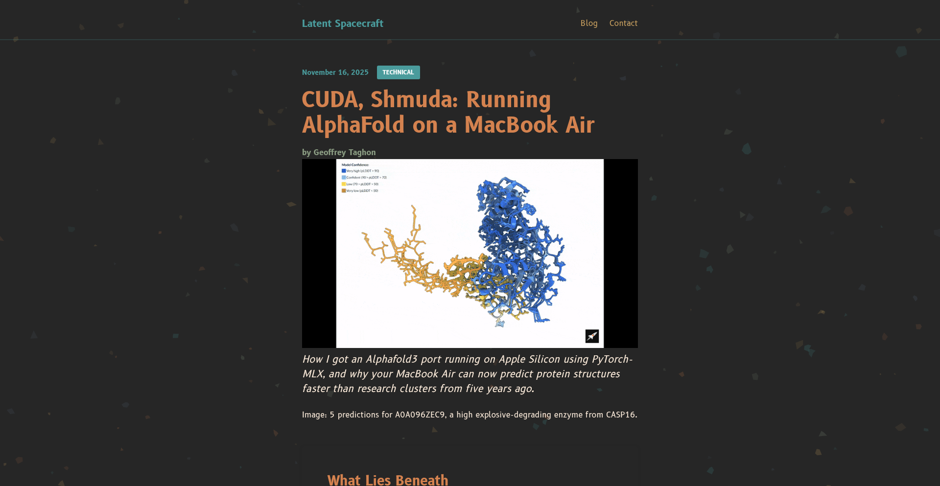 MacBook蛋白结构预测加速器