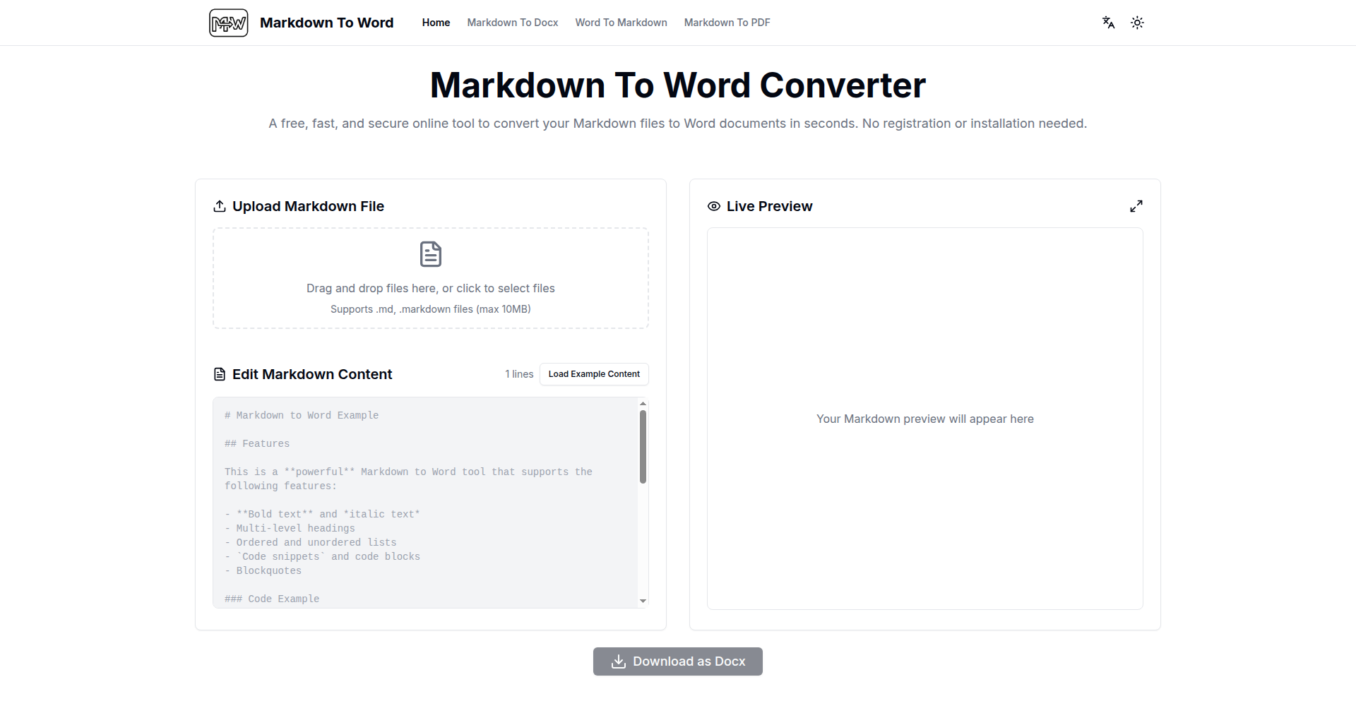 Markdown2DocGen