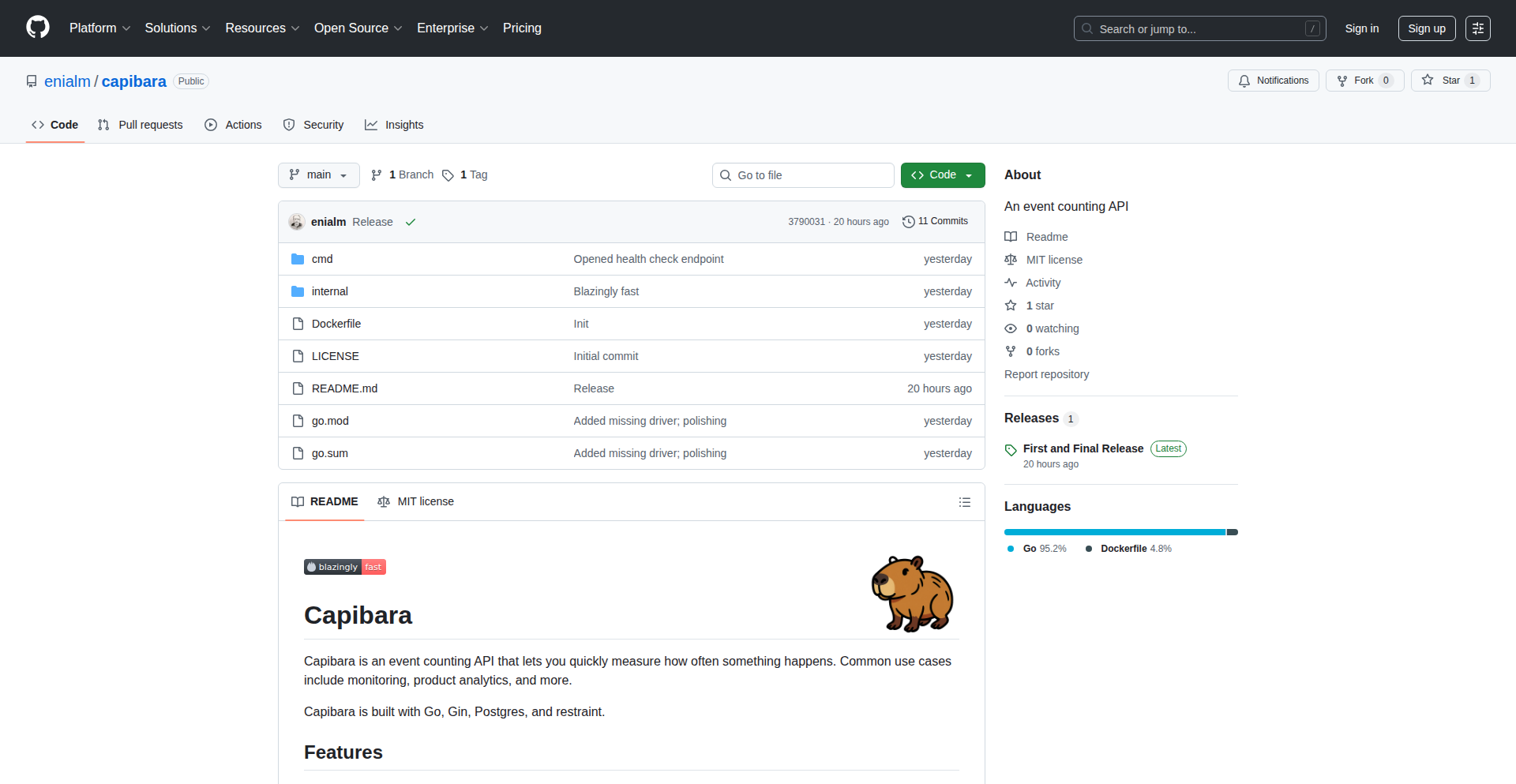 Capibara: Event Pulse API