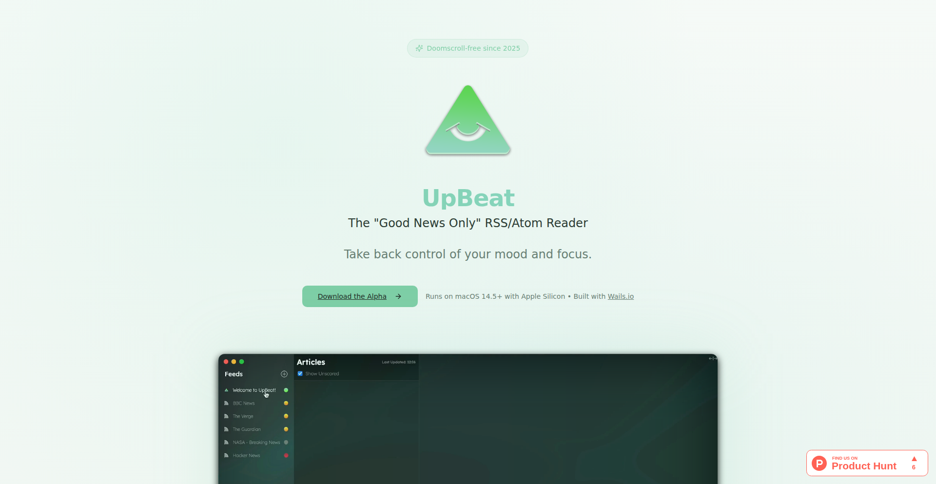 UpBeat: Positivity-Filtered News Aggregator