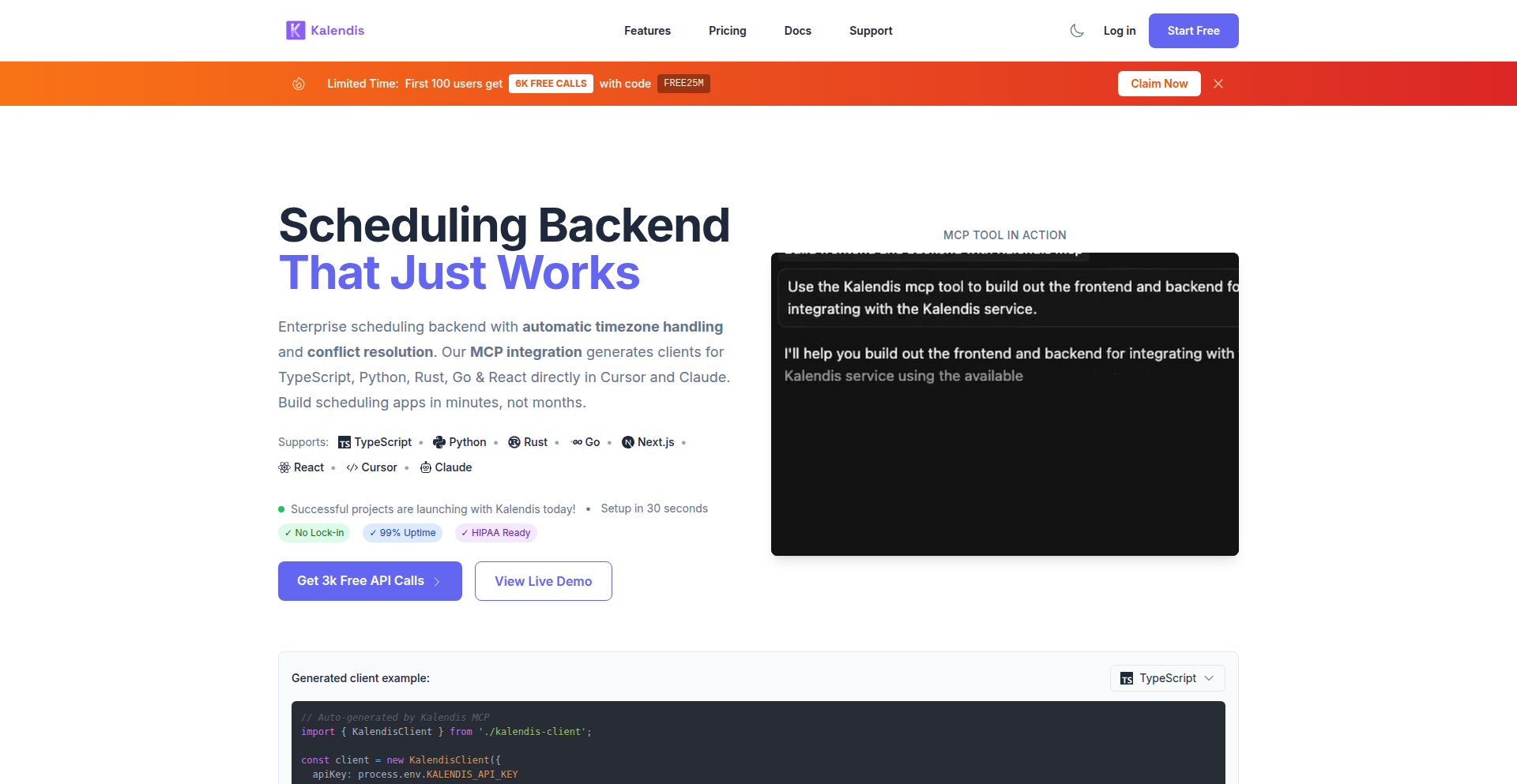 Kalendis Scheduling Core