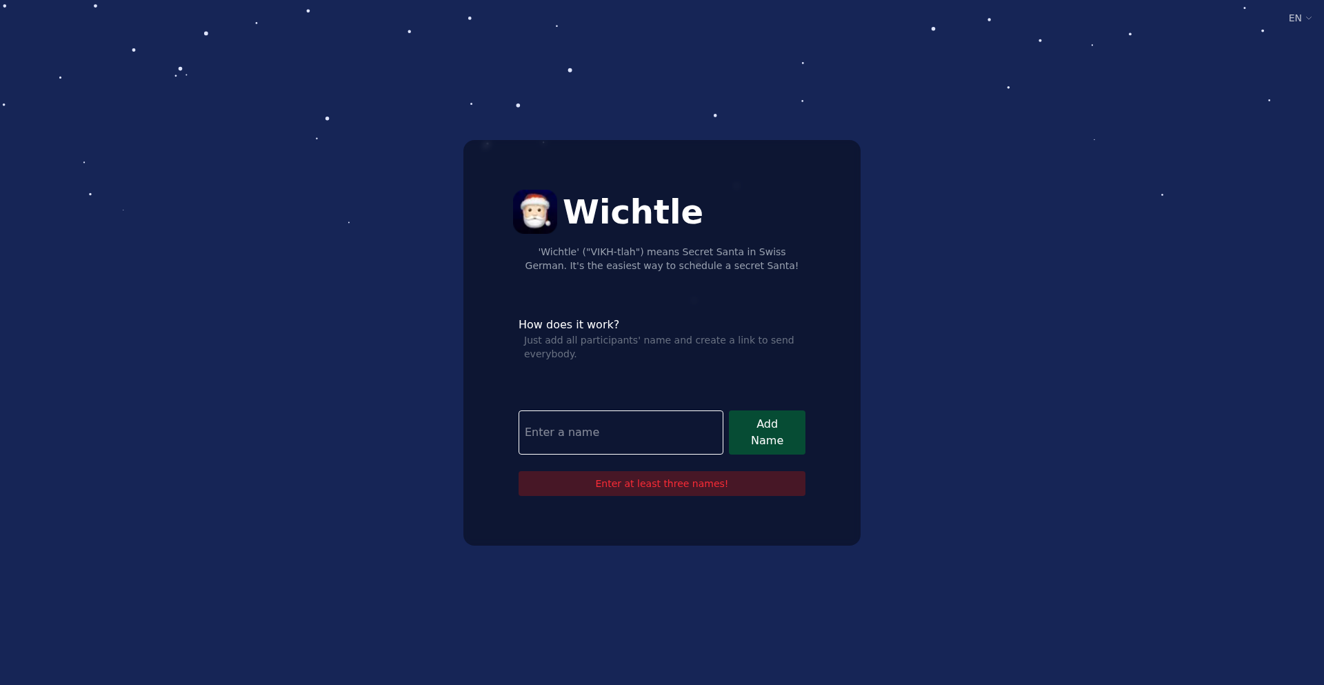 URL-Encoded Secret Santa Drawer