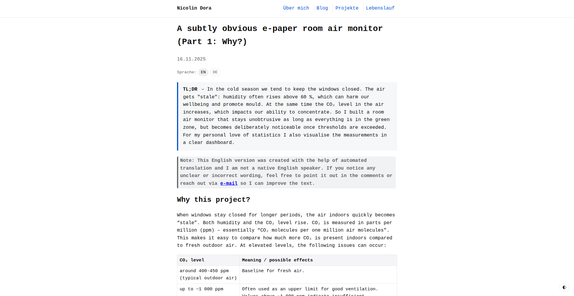 E-Ink 智感空气管家