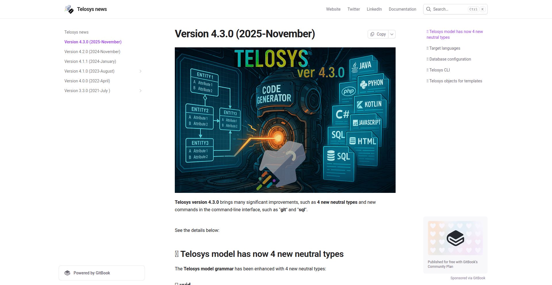 Telosys 智能代码生成引擎