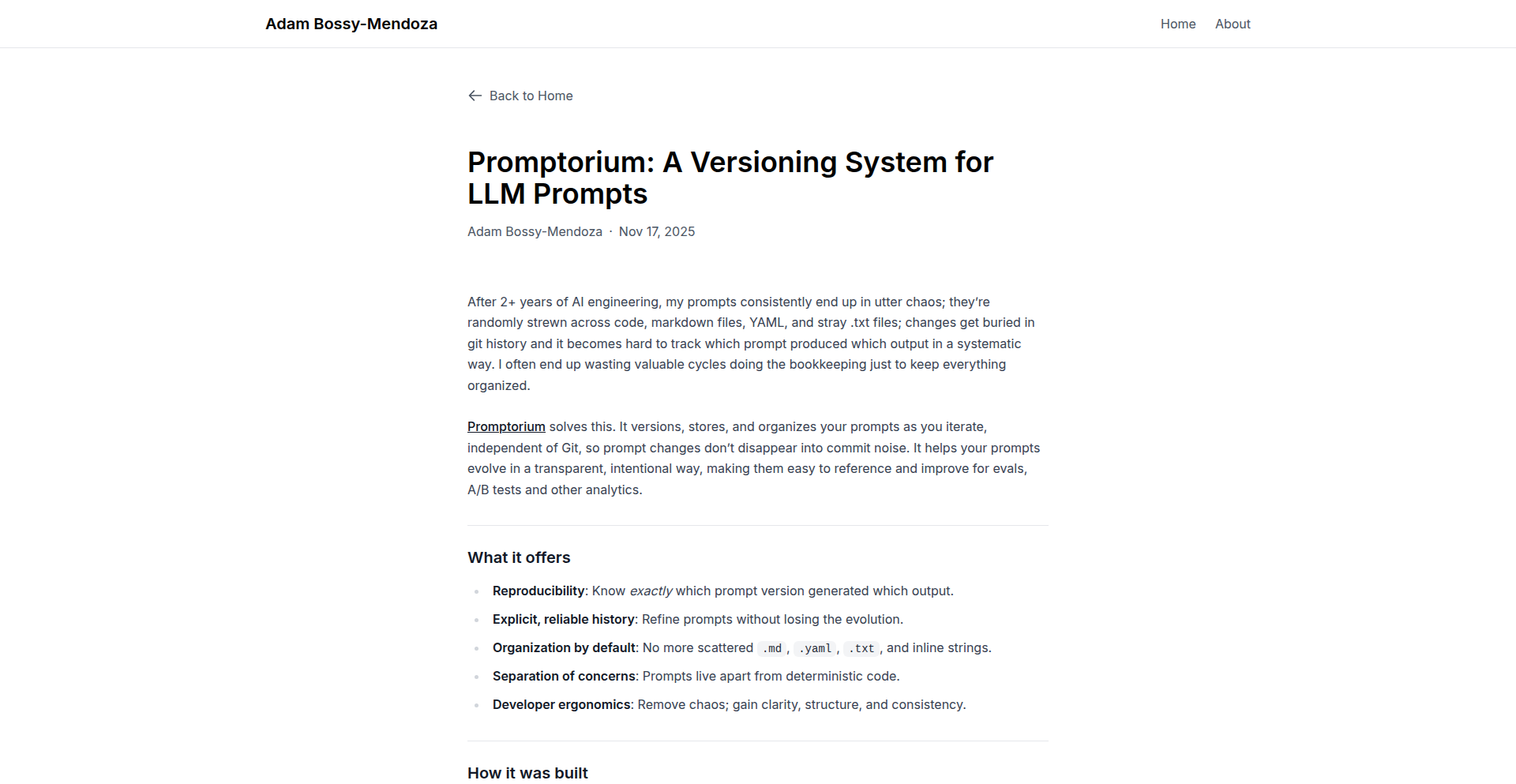 Promptorium: LLM Prompt 版本管控利器