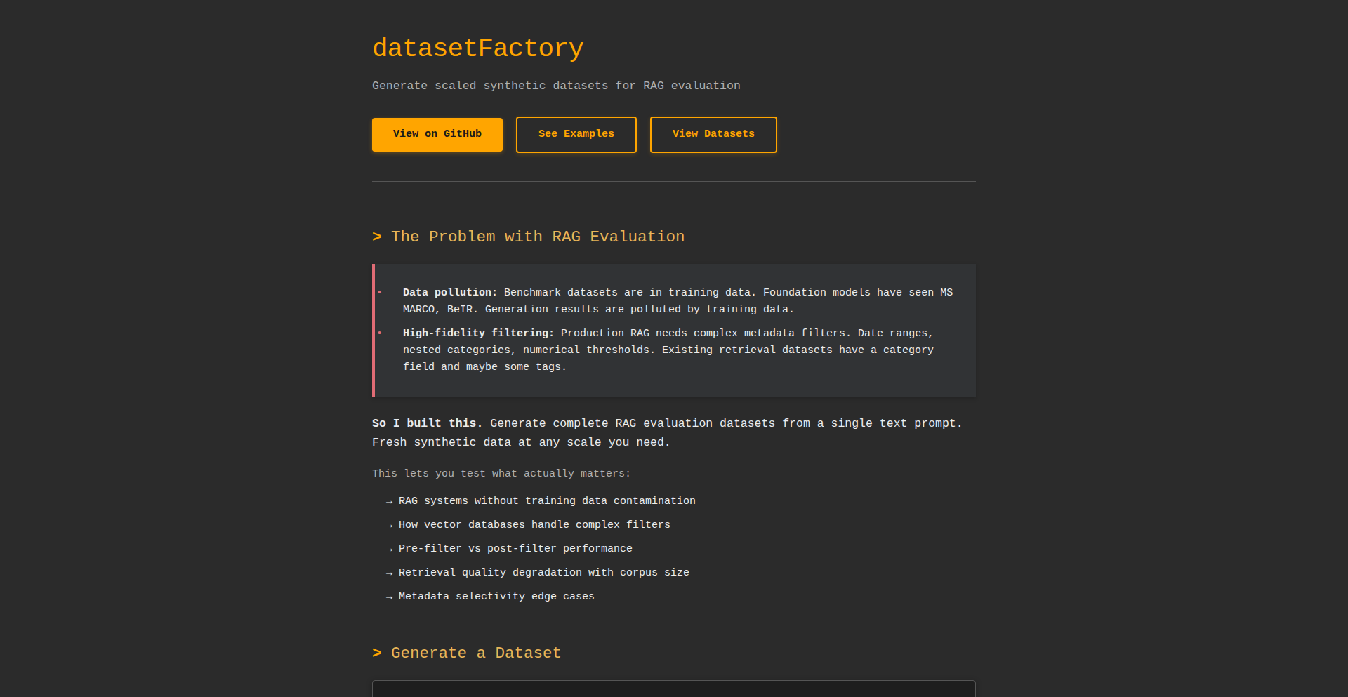 Prompt-to-RAG Dataset Forge