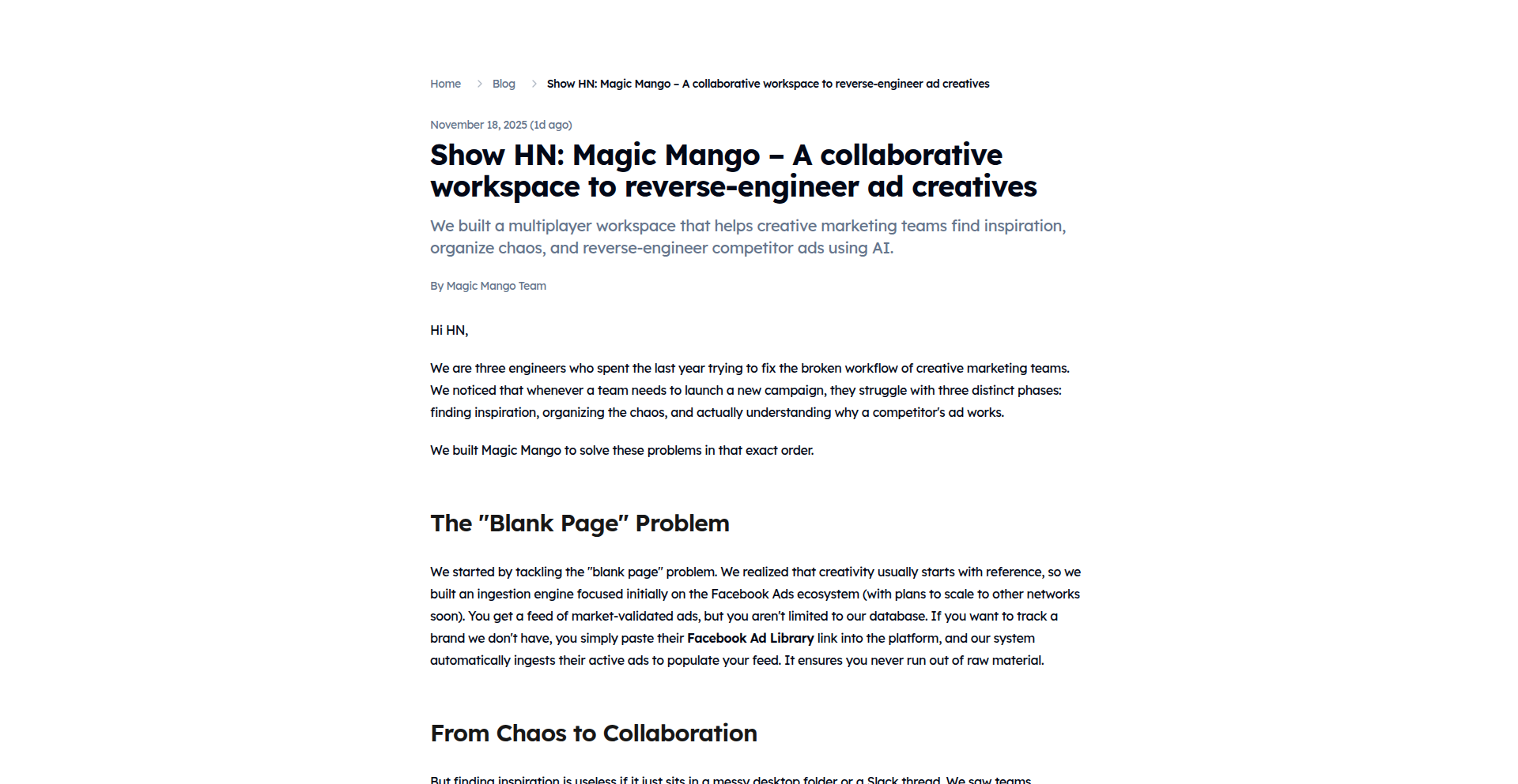 MangoMag: 广告创意逆向协作引擎