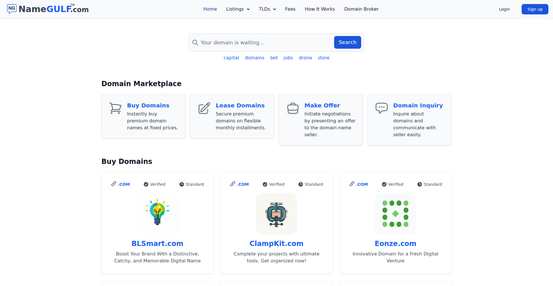 NameGULF: 域名交易的现代引擎